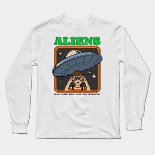 Aliens Ufos Uap Funny Ufo Long Sleeve T-Shirt